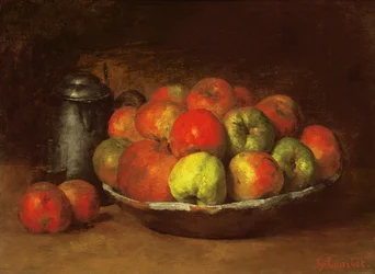 Stilleven met appels en een granaatappel, 1871-72